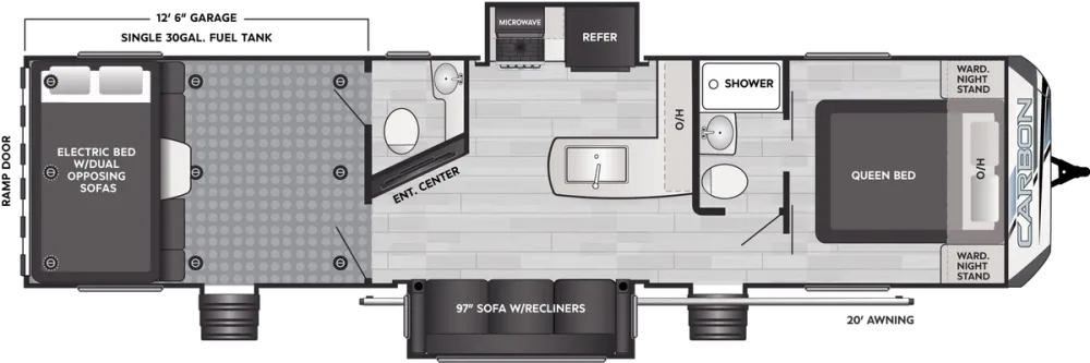 Floorplan of RV model 36