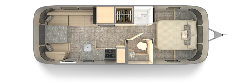 Floorplan of RV model Flying Cloud 27FB