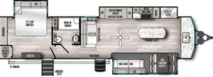 Floorplan of RV model 402FK