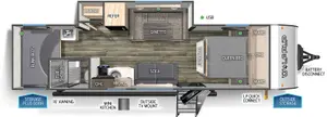 Floorplan of RV model 25JB