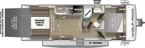 Floorplan of RV model 24GOLD14