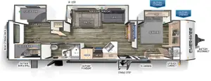 Floorplan of RV model 324TS