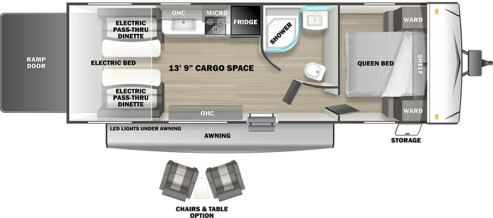 Floorplan of RV model FQ2413G