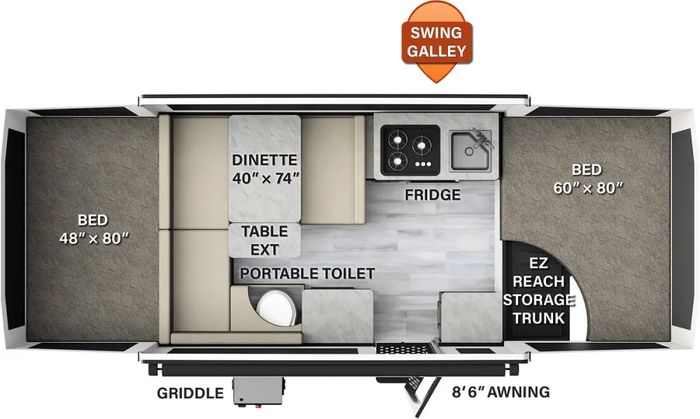 Floorplan of RV model 1910ESP