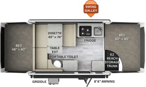 Floorplan of RV model 206STSE