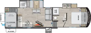 Floorplan of RV model 31BHS