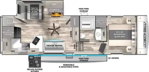 Floorplan of RV model 261RK