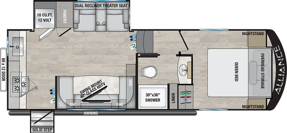 Floorplan of RV model All Access Series 22ML