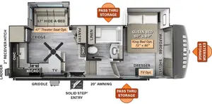 Floorplan of RV model 2442BS