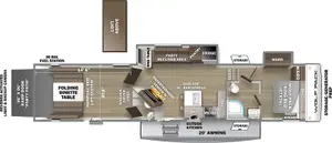 Floorplan of RV model 345PACK14.5