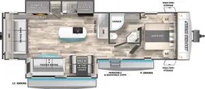 Floorplan of RV model 26RL-L