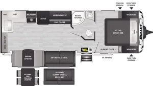 Floorplan of RV model 258RKS