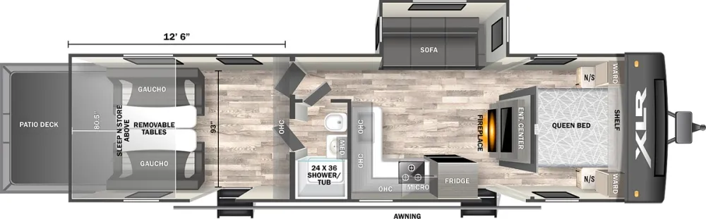 Floorplan of RV model 3212