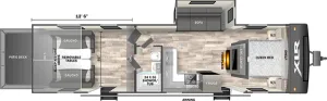 Floorplan of RV model 3212