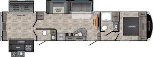 Floorplan of RV model VL360DB