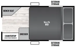 Floorplan of RV model Escape