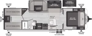 Floorplan of RV model 282QBWE