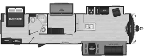 Floorplan of RV model 401MBNK