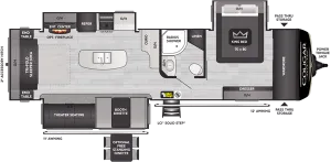 Floorplan of RV model 32RLI