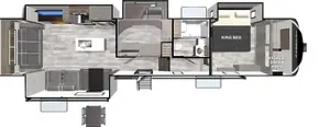 Floorplan of RV model 379MBLE