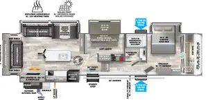 Floorplan of RV model 370BL