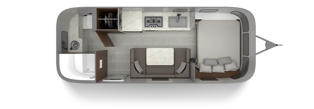 Floorplan of RV model Caravel 22FB