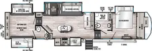 Floorplan of RV model 388BHRD