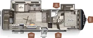 Floorplan of RV model 2881S