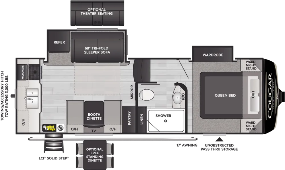 Floorplan of RV model 23MLS