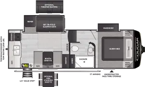 Floorplan of RV model 23MLS