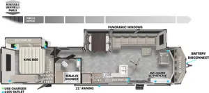 Floorplan of RV model 40FDEN