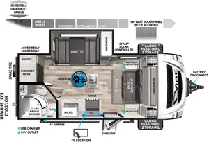 Floorplan of RV model 18RB