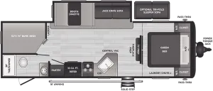 Floorplan of RV model 26BHS