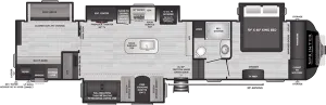 Floorplan of RV model 3630BHS