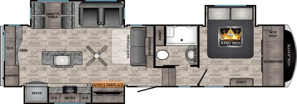 Floorplan of RV model VL3251RD