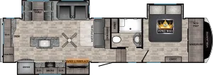 Floorplan of RV model VL3251RD