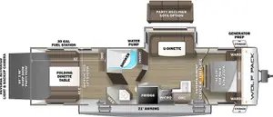 Floorplan of RV model 25PACK12+