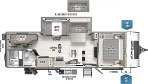 Floorplan of RV model 276BHLE