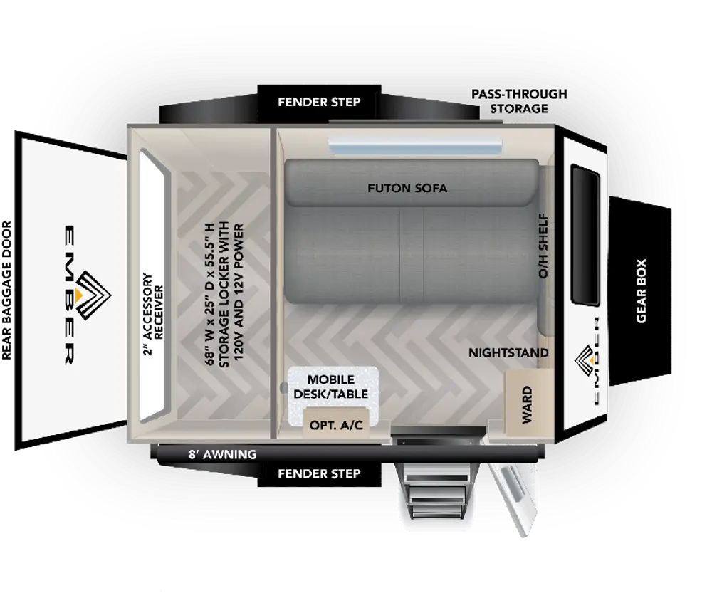 Floorplan of RV model ROL