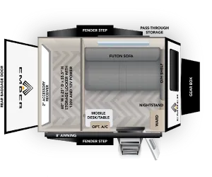 Floorplan of RV model ROL