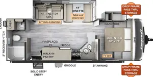 Floorplan of RV model 26RBWS