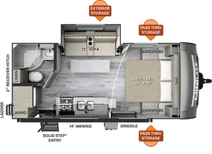 Floorplan of RV model 2109S