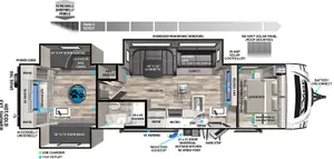 Floorplan of RV model 33BH