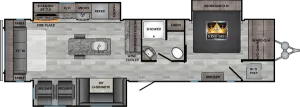 Floorplan of RV model ZR340RE