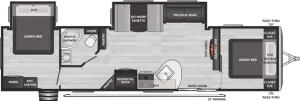 Floorplan of RV model 38FQ