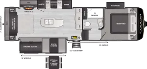 Floorplan of RV model 29RLI