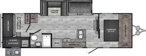 Floorplan of RV model ZR290KB