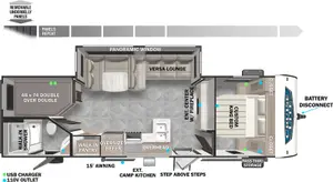 Floorplan of RV model 263BHXL