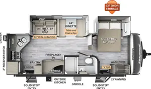 Floorplan of RV model 26RKBS