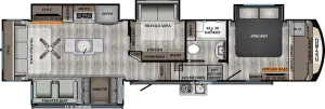 Floorplan of RV model CE3961MB